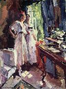 Konstantin Korovin Beside the open window oil painting on canvas